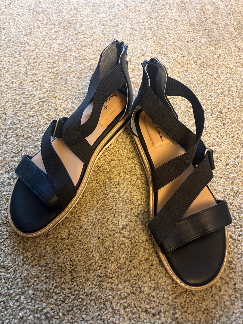 Women’s Black Strappy Platform Sandals
